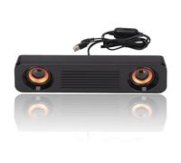 Dpofirs Haut-parleurs PC Alimentés par USB Filaire, Haut-parleurs de Barre de Son pour Ordinateur de Bureau, Moniteur D'ordinateur Portable, Haut-parleur de Bureau Stéréo HIFI 360