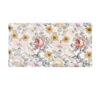 Dpofirs Housse de Matelas à Langer Aquarelle Fleur Douce et Respirante, Housse de Matelas à Langer pour Garçons et Filles, 91x40x10cm, pour Décoration de Chambre D'enfant (Dpofirs