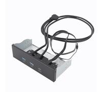 Dpofirs Hub en Panneau Avant USB, 5,25 Pouces Gen2x2 Dual USB A Lecteur de Carte Interne de Type C, 19 Brobs D'extension de Lecteur Optique de 20 Gops pour Ordinateur PC