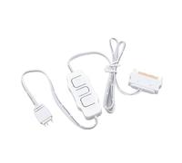 Dpofirs Inspecteur de Ventilateur PC Argb, Boutons Simples Professionnels Contrôleur de Ligne de Lumière Argb 5V 3 Appareils pour les Ventilateurs PC pour Pin DIY (WHITE)