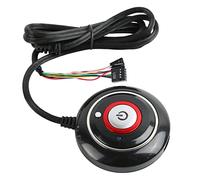 Dpofirs Interrupteur d'alimentation D'ordinateur de Bureau, Bouton d'alimentation PC Externe PC on Off Power Bouton, PC Power Switch pour Internet Cafe (2 USB)