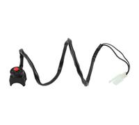 Dpofirs Interrupteur de Guidon de Moto Universel, Bouton D'arrêt de 22 Mm | Bouton d\'arrêt de klaxon de guidon en plastique, ajustement universel pour moto, câble de 60 cm