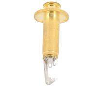 Dpofirs Jack de Sortie Mono pour Guitare électrique, Haute sensibilité, en Alliage de Laiton, Port de Connexion EQ pour Instruments Acoustiques, Jack 1/4", 1 X Prise de Sortie, 3 X Vis (GOLD)