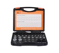 Dpofirs Jeu de Jauges de Filetage, Vérificateur de Filetage de Boulon D'écrou en Acier au Carbone Compact pour la Détection de Zones Fermées, pour Plombiers et Mécaniciens Automobiles