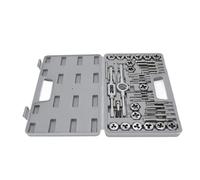 Dpofirs Jeu de Tarauds et Filières Professionnels SAE de 40 Pièces Kit D'outils de Filetage à Filetage Haute Résistance pour les Amateurs de Travail des Métaux et les Professionnels en Acier allié