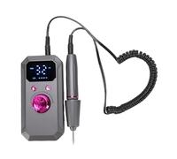 Dpofirs Kit de Lime à Ongles électrique Rechargeable Portable Noir, 32 Vitesses, Protection Intelligente, Batterie de Grande capacité, Plusieurs Têtes de Meulage pour Salon de Coiffure, Taille