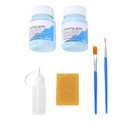 Dpofirs Kit de Liquide de Masquage, Liquide de Masquage Aquarelle et de Artistique, 2 Flacons de de Bleu de 60 Ml avec Gomme et 2 Pinceaux, pour Artistes, Calligraphie et Peinture