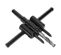 Dpofirs Kit de Scie Cloche Réglable, Marques d'échelle, Poutre en Acier allié, Conception à Double Lame, Diamètre Réglable, Coupe Ronde avec clé Hexagonale à Tête Conique pour Planches en Bois et