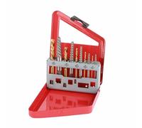 Dpofirs Kit d'extracteur de Vis, 10 Pièces de Forets Plaqués Titane avec Forets à Gauche et étui de Rangement en Métal pour Enlever les Boulons Cassés et les Vis Endommagées