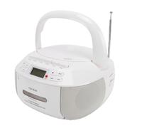 Dpofirs Lecteur CD Cassette Bluetooth Portable, Radio AM FM avec Enregistrement sur Cassette for Maison Extérieur Cuisine (White)