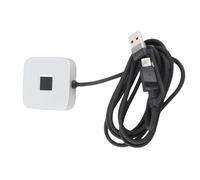 Dpofirs Lecteur D' Digitales USB pour Wins 10 11 Hello, Scanner Biométrique D' Digitales, Dongle PC, ContactRapide à 360 Degrés, Reconnaissance Rapide (Silver)