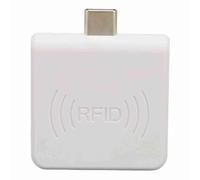 Dpofirs Lecteur de Carte à Puce pour EM4100, Lecteur de Carte de Téléphone Portable RFID ID 125KHz avec Type C, Compatible avec pour pour pour pour (Blanc)