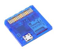 Dpofirs Lecteur de Carte de Jeu Open Source, Vitesse Rapide de 6 Mo/s, Double Alimentation, Prend en Charge le MCU RP2040, avec Mémoire Flash Intégrée et Ports D'extension, pour Consoles (Bleu