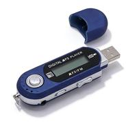 Dpofirs Lecteur MP3 USB, Lecteur de Musique Portable Rétro pour la Course à Pied, 32 Go Extensible, Fonctionne sur Batterie, Affichage Numérique (Blue)