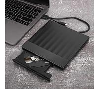 Dpofirs Lecteur Optique de DVD de Bureau Externe USB3.0 USB2.0, Graveur de DVD pour Ordinateur Portable de Type C, Compatible avec XP iOS 10 Vista Win 7 Win 8.1 Ect (Noir)
