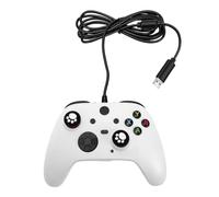 Dpofirs Manette de Jeu Universelle avec Déclencheur de Précision et Retour de Vibration Immersif pour Jeux FPS, Contrôleur Filaire de 8,20 Pieds (WHITE)