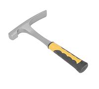 Dpofirs Marteau de Roche Poli Géologique avec Tête en Acier à Haute Teneur en Carbone pour L'extraction de L'or et la Construction, Idéal pour les Chasseurs (Tête plate)