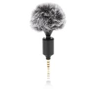 Dpofirs Micro-Cravate, Micro à Condensateur Omnidirectionnel à Revers avec Capuchon pour Pare-Brise Jack 3,5 Mm pour Téléphones Mobiles/Appareils Photo/Caméras de Mouvement avec Prise 3,5 Mm