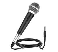 Dpofirs Microphone à Main Filaire Universel, Microphone Unidirectionnel Haute Sensibilité à Faible Bruit, Microphone Dynamique Compatible avec Plusieurs Appareils pour Diverses Occasions