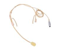 Dpofirs Microphone Double Supra-auriculaire à Condensateur Suspendu Léger avec Câble XLR 4 Broches et Pare-Brise pour Système sans Fil émetteur Ceinture