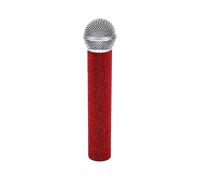 Dpofirs Microphone Jouet à avec Design Léger (Rouge) | Parfait pour les spectacles des enfants, entraînement amusant à la parole, sûr et portable, utilisé lors des fêtes