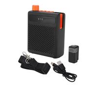 Dpofirs Microphone sans Fil Professionnel avec Couverture Sonore Puissante pour les Enseignants et les Guides Touristiques Amplificateur Vocal Portable de Puissance Maximale de 10 W (BLACK)