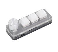 Dpofirs Mini Clavier à 3 Touches, Console Industrielle Robuste et Durable, Interrupteur Rouge Anti-poussière, Clavier de Jeu Mécanique pour Les Jeux et Le Bureau