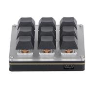 Dpofirs Mini Clavier de Jeu Mécanique USB 2.4G USB Type C Bluetooth 9 Touches pour Les Jeux, Le Bureau, la Musique, Les Médias ABS