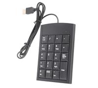 Dpofirs Mini Clavier Numérique Filaire USB, Clavier d'Ordinateur Portable Ultra-Fin à 19 Touches pour PC et Ordinateurs Portables, Petiavier de Haute Qualité, Noir, Compatible avec