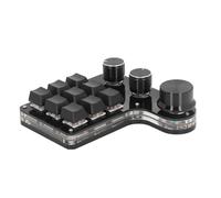 Dpofirs Mini Clavier Personnalisable avec Boutons de Commande, Clavier à Interrupteur Rouge Filaire USB pour Contrôle Industriel, Utilisation au Bureau, à 9 Touches