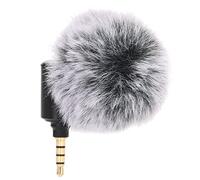 Dpofirs Mini Microphone Flexible pour Smartphones, Microphone Vlogging avec Pare-Brise en Fourrure pour Téléphone Portable Vlogging Podcast Microphone D'enregistrement Vidéo(3,5 mm -22db±3db)