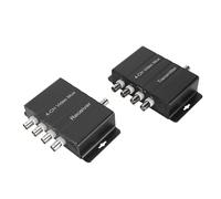 Dpofirs Multiplexeur Vidéo, émetteur et Récepteur Multiplexeur Vidéo 4 Canaux, Transmet 4 Signaux de Caméra de sécurité Analogique HD sur 400 M sur Un Seul Câble Coaxial, avec Plug and Play