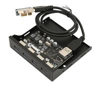 Dpofirs Panneau Avant PC 4 Ports PCIE vers USB 3.0, Baie de Panneau Avant 5 Gbps pour Wins XP 32 64, Wins7 32 64, Wins 8, Wins8.1, Wins10, USB3.0x4, PCIEx1