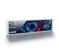 Dpofirs Panneau D'affichage de la Température du PC FHD de 9,2 Pouces, écran Secondaire de L'ordinateur avec Thèmes Vidéo Dynamiques et Configuration par Câble Unique pour la (White)