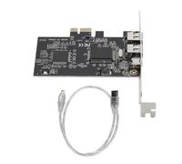 Dpofirs PCIe 1X à 1394 Carte, PCIe Firewire Riser Carte Dual Chip Design 800 Mbps