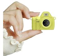 Dpofirs Petit Appareil Photo Porte-clés, Appareil Photo Numérique Porte-clés avec Enregistrement 2K, écran de 1,47 Pouces, Lumière de Remplissage LED Intégrée, Portable (Yellow)