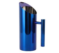 Dpofirs Pichet à Boisson en Acier Inoxydable 304 avec Corps Droit, Bec Anti-déversement pour thé aux Fleurs de Cocktail, capacité de 1 Litre (BLUE)