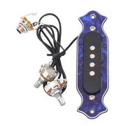 Dpofirs Pickup de Guitare Acoustique à 4 Cordes, Conception sans Fil, Large Application pour les Guitaristes (GMB334 Couleur Bleue)