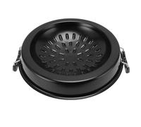 Dpofirs Poêle à Barbecue Thaïlandaise 2 en 1 Antiadhésive avec Répartition Uniforme de la Chaleur pour la Cuisine en Intérieur et en Extérieur (35cm/13,78 pouces noir)