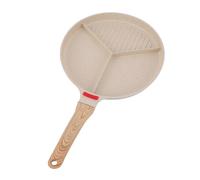 Dpofirs Poêle à Frire 2 en 1 avec Grille Divisée, Poêle à œufs Antiadhésive pour Omelette, Steak, Bacon, Universelle pour Cuisinière à Induction et -ondes