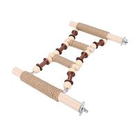 Dpofirs Pont pour Perroquets, Accessoire de Cage d'échelle à Oiseaux en Bois de Hêtre Antidérapant, Jouet d'escalade pour Perruches, Calopsittes, Conures
