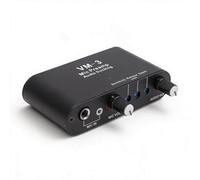 Dpofirs Préampli de Microphone, Amplificateur de Gain de Microphone 36 DB avec Entrée XLR 6,35 Mm 3,5 Mm, sensibilité et Temps de Déclenchement Réglables pour le Streaming, Podcast, KTV