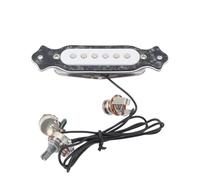 Dpofirs Préampli sans Bruit pour Micro de Guitare à Bobine Unique à 6 Cordes pour Remplacement de Guitare électrique avec Commandes de Volume et de tonalité pour Musiciens Folk Acoustiques (perle