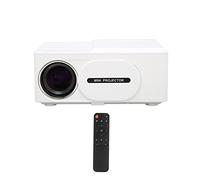 Dpofirs Projecteur Portable pour Cinéma Maison pour Enfants, Prise en Charge VGA/in/USB2.0/Carte TF/écouteurs 3,5 Mm/AV in/DC in, écran de Projecteur Full HD 1080p (Prise UE)