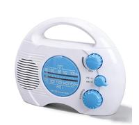Dpofirs Radio de Douche AM/FM étanche, Radio D'alerte Météo, Réglage Numérique, pour Salles de Bains, Plages