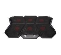 Dpofirs Refroidisseur D'ordinateur Portable 6 Ventilateurs Silencieux Haute Vitesse Lumières RVB Coussinets de Refroidissement 2600 TR/Min pour Ordinateurs Portables 12 Pouces à 17