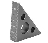 Dpofirs Règle à Angle Droit en Alliage d'Aluminium, Mini Règle d'angle en Métal Portable, Règle à 90 Degrés et à 45 Degrés, Outil de Mesure du Travail du Bois, Règle pour Le Travail ou l'Étude
