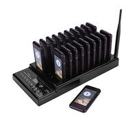 Dpofirs Restaurant Système dAppel, 20 Bipeurs Restaurant Pager System 1KM Longue Portée, 999 Canaux Rester Distanciation Sociale sans Téléavertisseurs pour