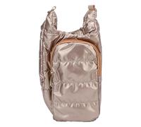 Dpofirs Sac de Transport de Bouteilles d'eau, Housse Isolée Portable avec Bandoulière pour Camping Randonnée, Nylon/Coton (Gold)