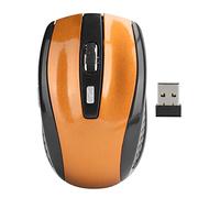Dpofirs Souris D'ordinateur Portable 250Hz, Souris de Jeu Optique sans Fil, Technologie de Saut de Fréquence sans Fil 2.4G, Conception Silencieuse de Micro-Mouvement(Orange)